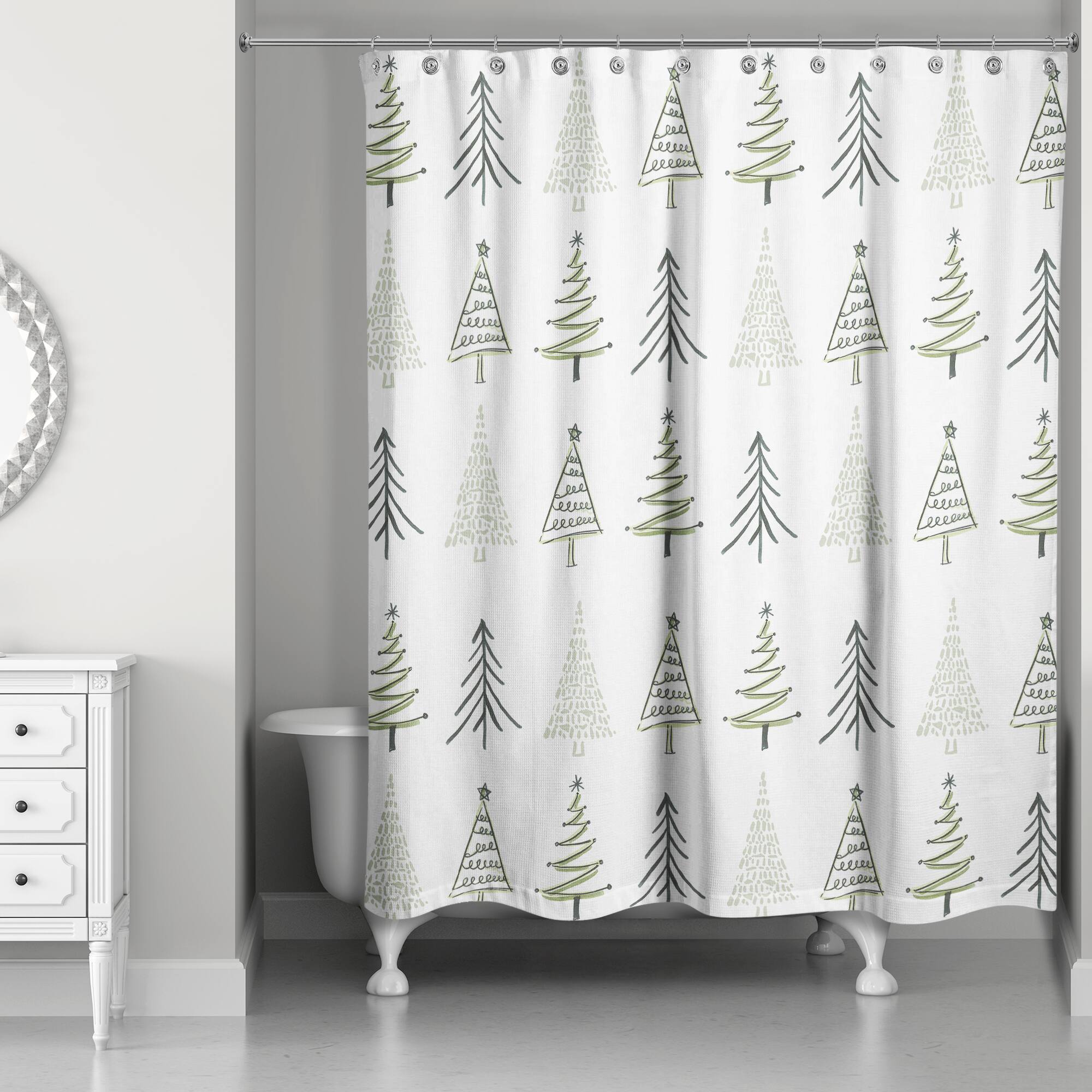 Snow Globe Shower Curtain